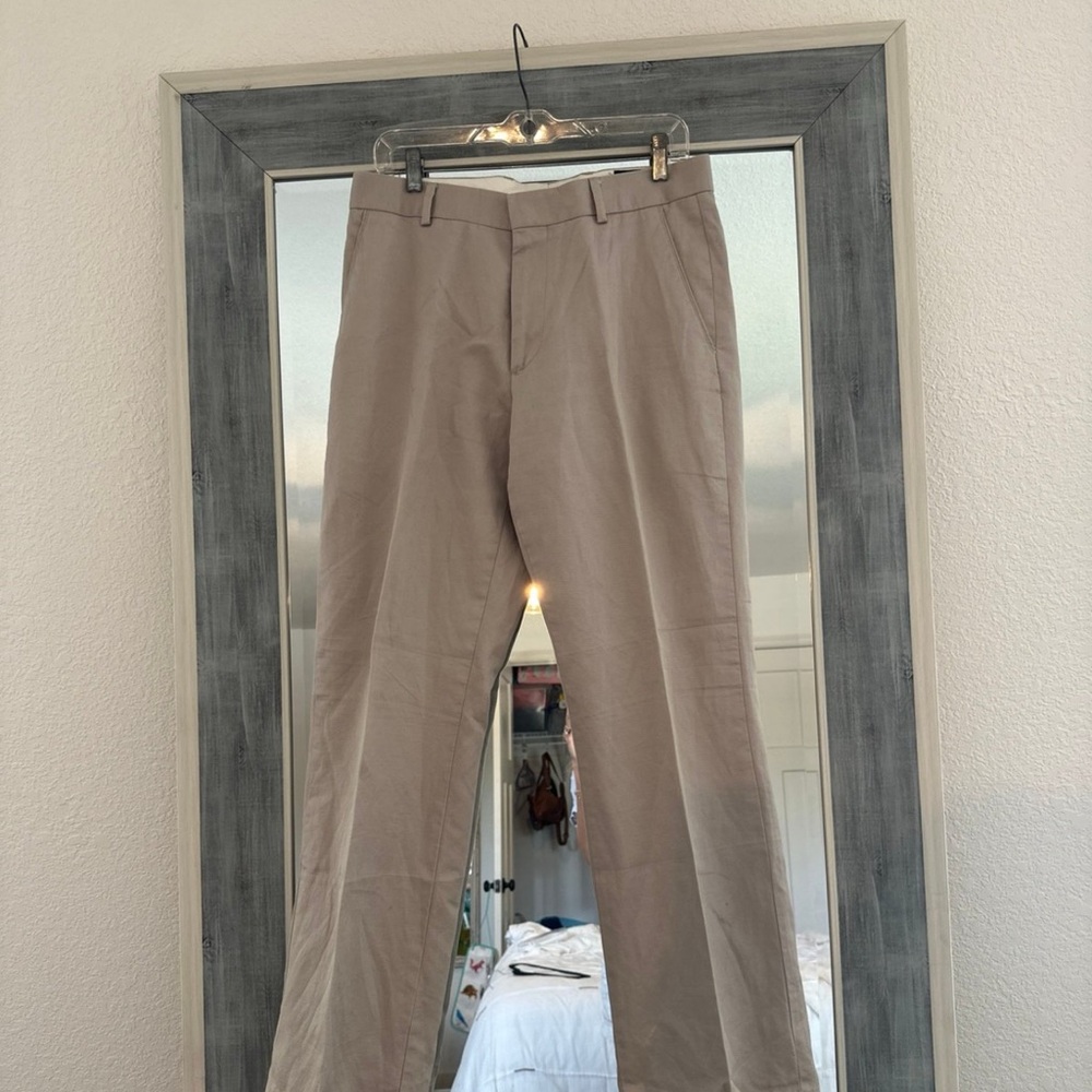 Banana Republic Men's Khaki linen blend Chinos